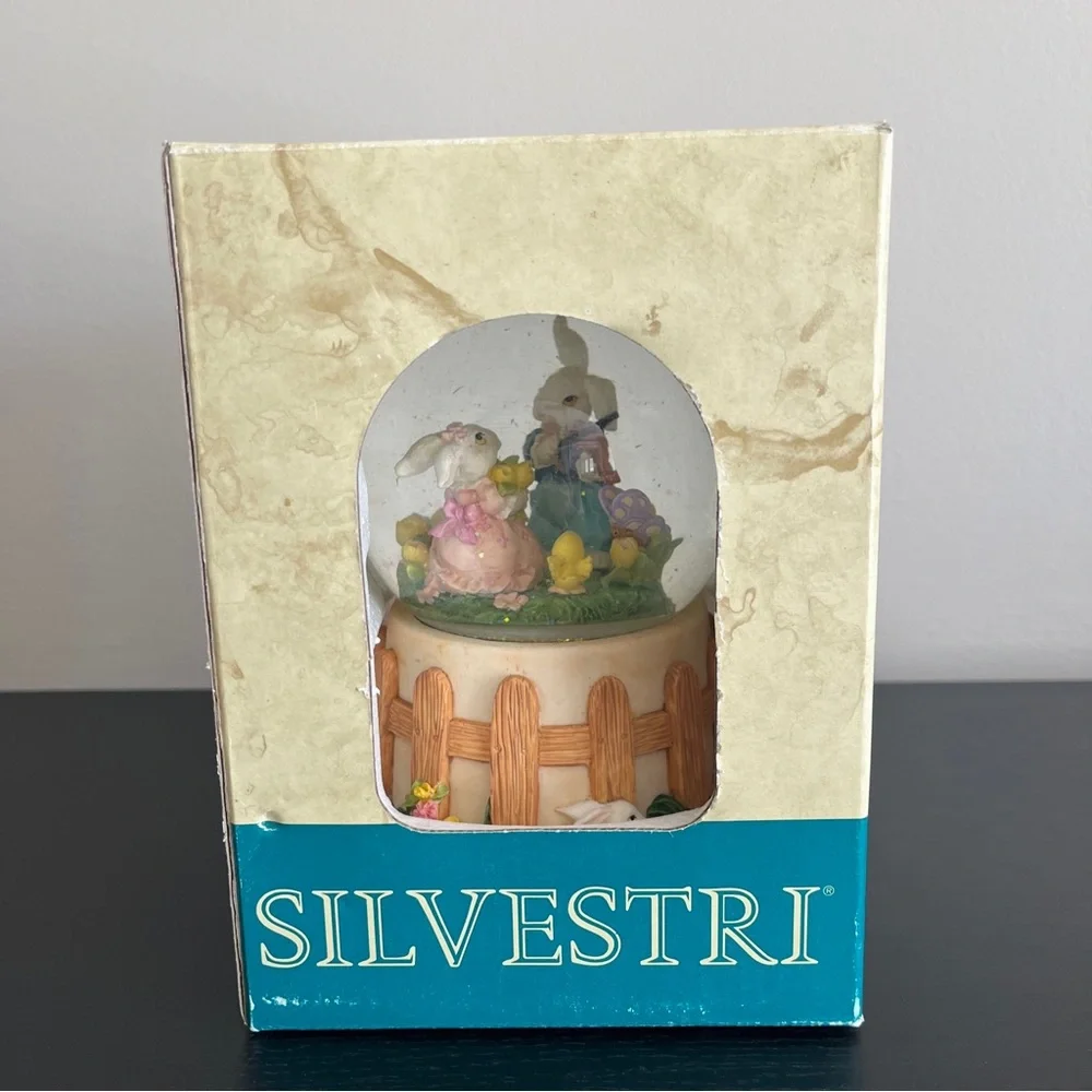 Silvestri Bunny Cellist Water Globe Rare Vintage - Picture 10 of 10